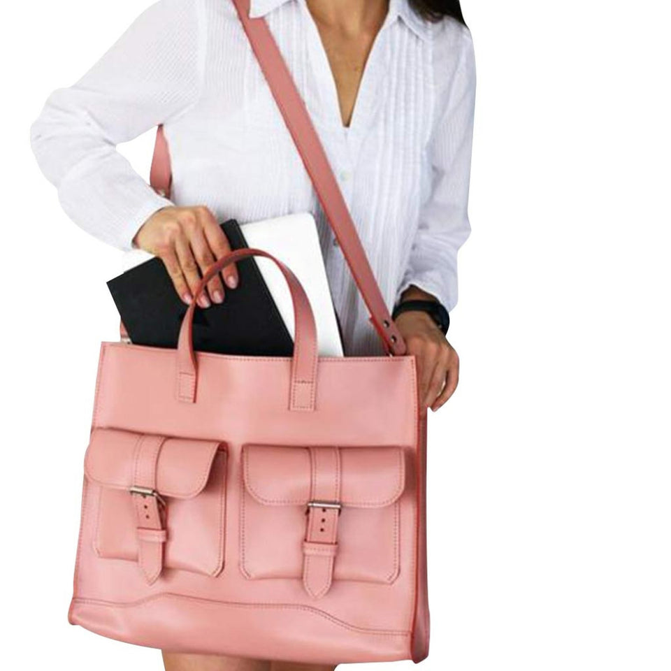 15 inch, 17 inch women Leather laptop bag