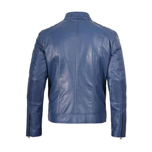 Men’s Blue Quilted Leather Jackets