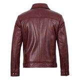 Men’s Burgundy Leather Jacket
