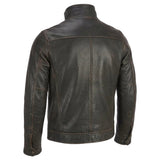 Men’s Distressed Brown Leather Jacket