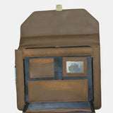 Brown Sheepskin Leather Laptop Bag with Shoulder Strap | Shaded Ombre Finish